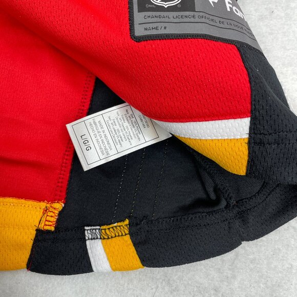 Calgary Flames SEWN Breakaway Fanatics NHL Hockey Jersey Men's Large L NWT - Picture 5 of 6